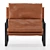 Sleek Leather Armchair: David 3D model small image 2