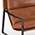 Sleek Leather Armchair: David 3D model small image 4