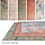 DOVLET HOUSE 5-Piece Carpets (Part 703) 3D model small image 1