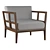 Teak Lounge Chair: Modern Elegance 3D model small image 2