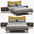 Elegant Carlton Upholstered Bed 3D model small image 1