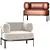 Belt Leather Accent Chair 3D model small image 2