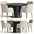 Modern Dining Set 104 3D model small image 1