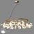 Golden Tree Circle Chandelier 3D model small image 1