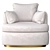 Luxe Linen Swivel Chair 3D model small image 1