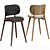 Sleek Scandinavian Design Dining Chair 3D model small image 1