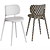 Sleek Scandinavian Design Dining Chair 3D model small image 2