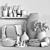 Modern Bathroom Accessory Set 3D model small image 5