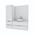 Elegant Space-Saving Bathroom Set 3D model small image 4