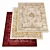 Vintage Distressed Persian Rug - Indoor/Outdoor 3D model small image 1