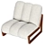 Theodore Luxe Velvet Armchair 3D model small image 3