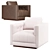 Kiera Swivel Chair: Versatile Colors for Stylish Comfort 3D model small image 2