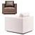 Kiera Swivel Chair: Versatile Colors for Stylish Comfort 3D model small image 3