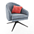 Elegant Modern Chair 3D model small image 1