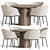 Modern 3-Piece Dining Set 105 3D model small image 1