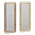 Brass Double Frame Mirror 3D model small image 1