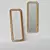 Brass Double Frame Mirror 3D model small image 2