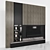 Modern TV Wall Set | Stylish Partition | 55" TV 3D model small image 3