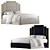 Elegant Double Bed - 1800mm x 2000mm 3D model small image 1