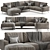 Elegant Boconcept Carlton Sofa 3D model small image 1