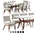 Modern 4-Piece Dining Set 3D model small image 1