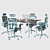 Sleek Conference Table Set 3D model small image 2