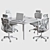 Sleek Conference Table Set 3D model small image 4