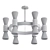 Contemporary Chrome Glass Chandelier 3D model small image 2