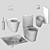 DELABIE Public Toilet Bowls & Urinal 3D model small image 7