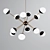 Vintage Gold Rewire Chandelier 3D model small image 2