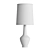 Milky Glass and Nickel Accented Capri Lamp 3D model small image 7