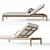 Stylish Laurel Teak Chaise 3D model small image 2