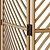 Masaya Rattan Partition Wall: Natural Elegance 3D model small image 2