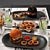 Café Burger Set: Perfect for Your Favorite Burgers 3D model small image 1