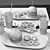 Café Burger Set: Perfect for Your Favorite Burgers 3D model small image 4