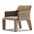 Gloved Comfort: Refined Armchair 3D model small image 2