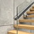 Modern Stairs 2 - Wood, Concrete & Glass 3D model small image 2