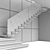 Modern Stairs 2 - Wood, Concrete & Glass 3D model small image 19