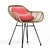 Modern Fabric Dining Chair 3D model small image 1