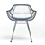 Modern Fabric Dining Chair 3D model small image 4