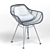 Modern Fabric Dining Chair 3D model small image 5