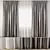 Sleek Geometry Curtains 3D model small image 1