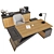 Elegant Mira Manager Office Furniture 3D model small image 2