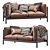 Hay Arbor Leather Sofa: Modern Elegance 3D model small image 3