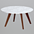 Mid-Century Charm: Riley Marble Coffee Table 3D model small image 1