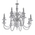 Luxury Candle Chandelier 3D model small image 2