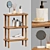 Acacia Wood Shelf Set 3D model small image 1