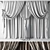 Elegant Classic Curtain Set 3D model small image 4