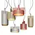 Nordic Industrial Cement Pendant Light 3D model small image 3