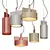 Nordic Industrial Cement Pendant Light 3D model small image 4